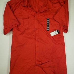 Mens Sean John 5XB Red Short Sleeve Shirt
